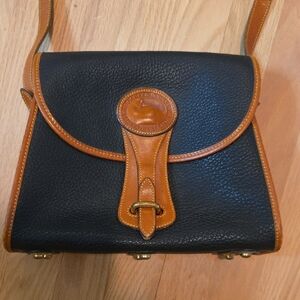 Dooney & Bourke Black and Brown Leather Satchel